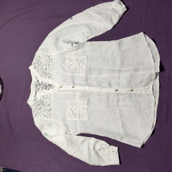 Italian Linen blouse - Picture 1 of 5